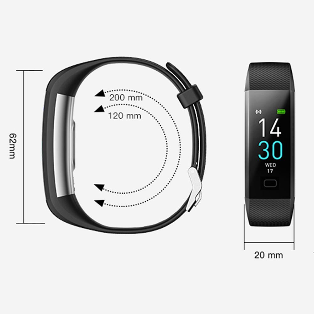 Waterproof Fitness Tracker Watch With Heart Rate Monitor - White