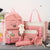 Adorable 5-piece Girls Backpack Set with Bear Design - Black