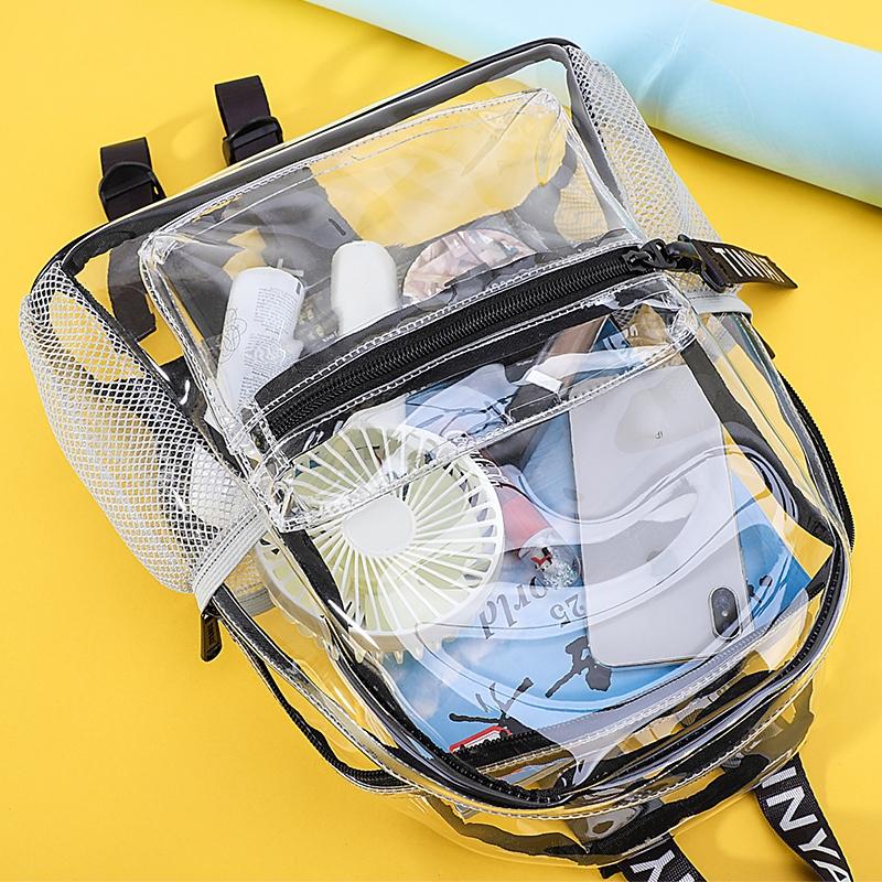 Women Waterproof Pvc Backpack - Black