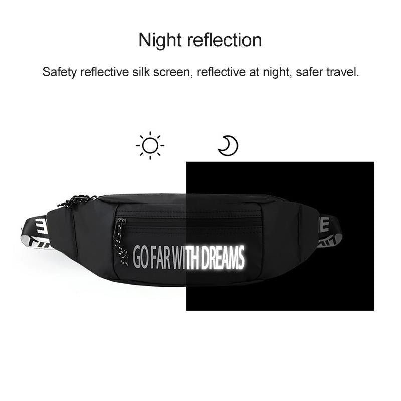 Multi Function Outdoor Waist Crossbody Chest Bag For Mobile Phones - Dark Blue