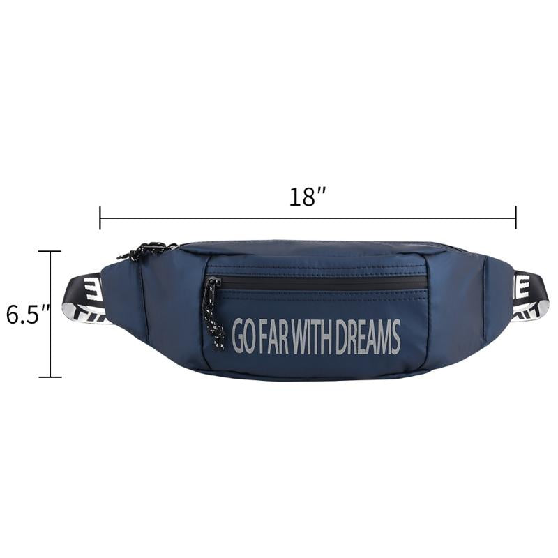 Multi Function Outdoor Waist Crossbody Chest Bag For Mobile Phones - Dark Blue