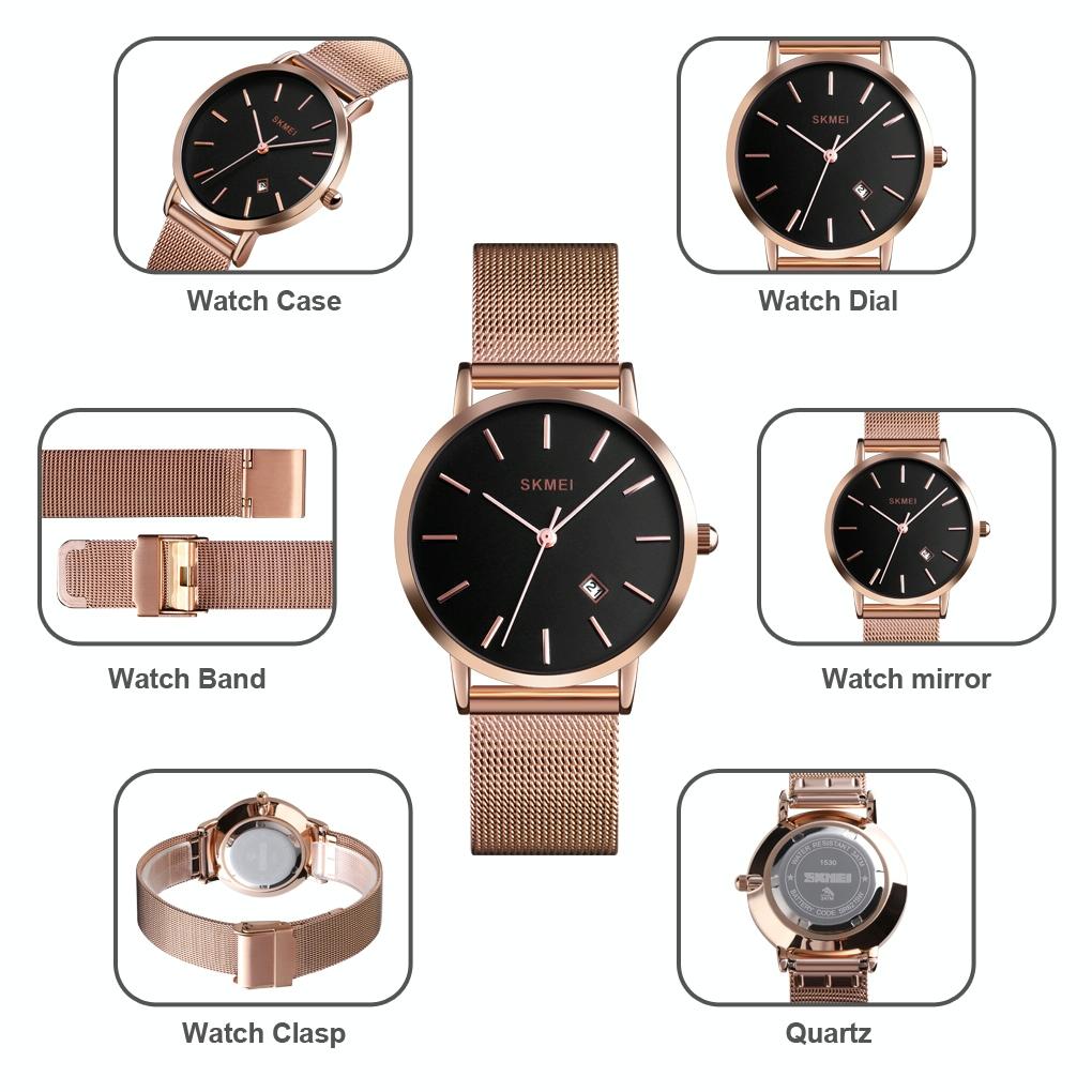 Simple Business Women Watch - Fashion Europe & America - Rose Gold