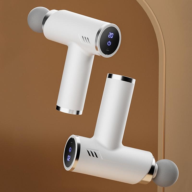 Silent Fascia Gun For Muscle Relaxation - High Frequency Vibration Massager - Khaki