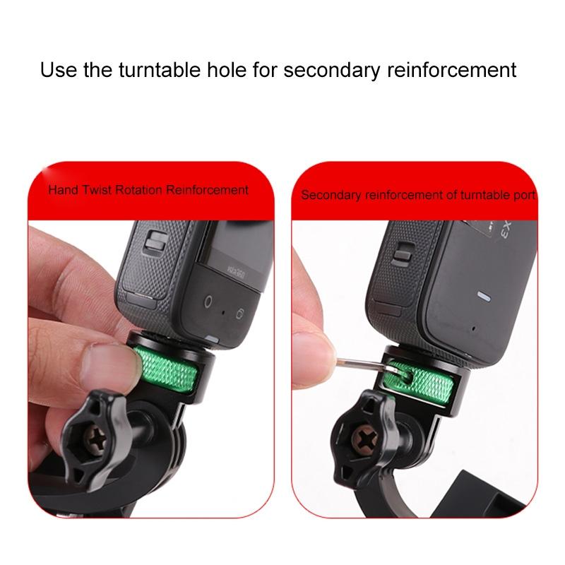 Universal 1 / 4 Inch Screw Action Camera Adapter - Adjustable - Green Black