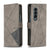 For Samsung Galaxy Z Fold4 5G Magnetic Rhombus Texture Case - Grey