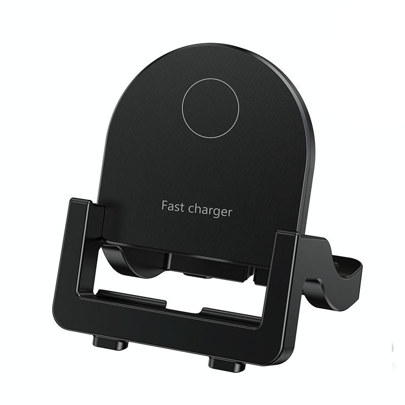 15W Vertical Wireless Fast Charger With Phone Holder - White