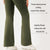 High Waisted Elastic Yoga Flared Pants Size L - Forest Green - S