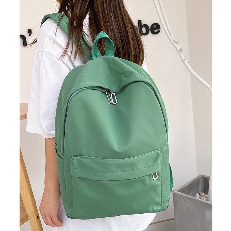 Simple Women Travel Backpack Solid Colour - Green
