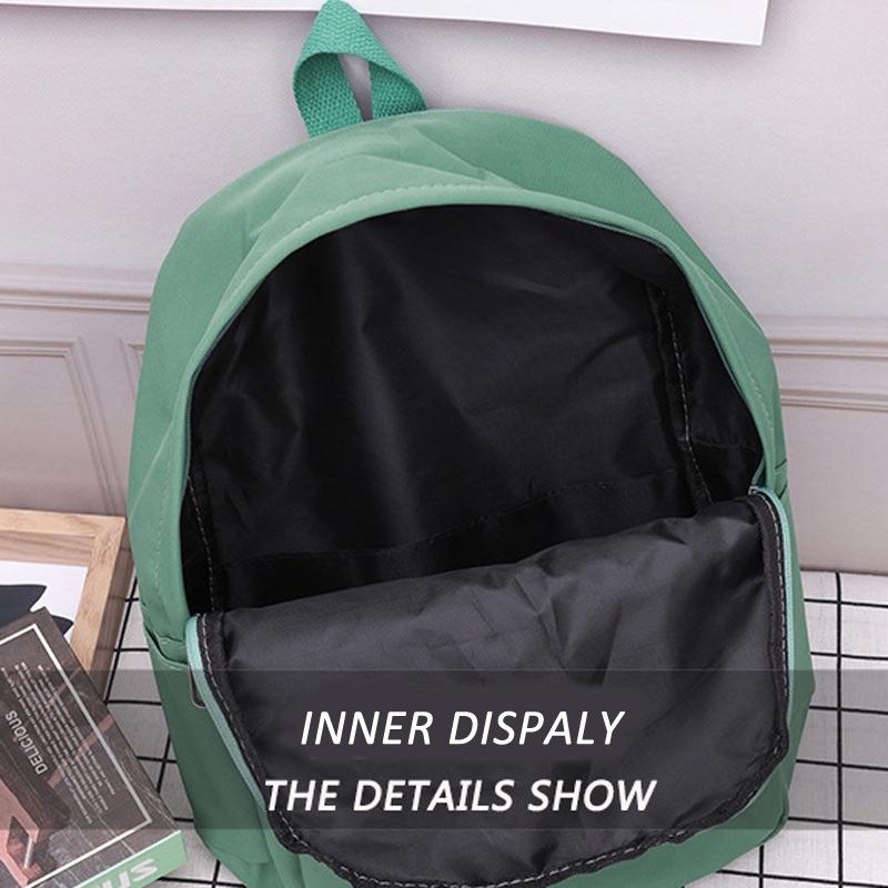 Simple Women Travel Backpack Solid Colour - Green