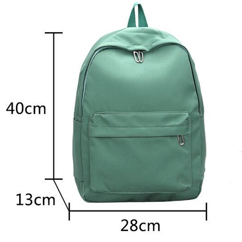 Simple Women Travel Backpack Solid Colour - Green