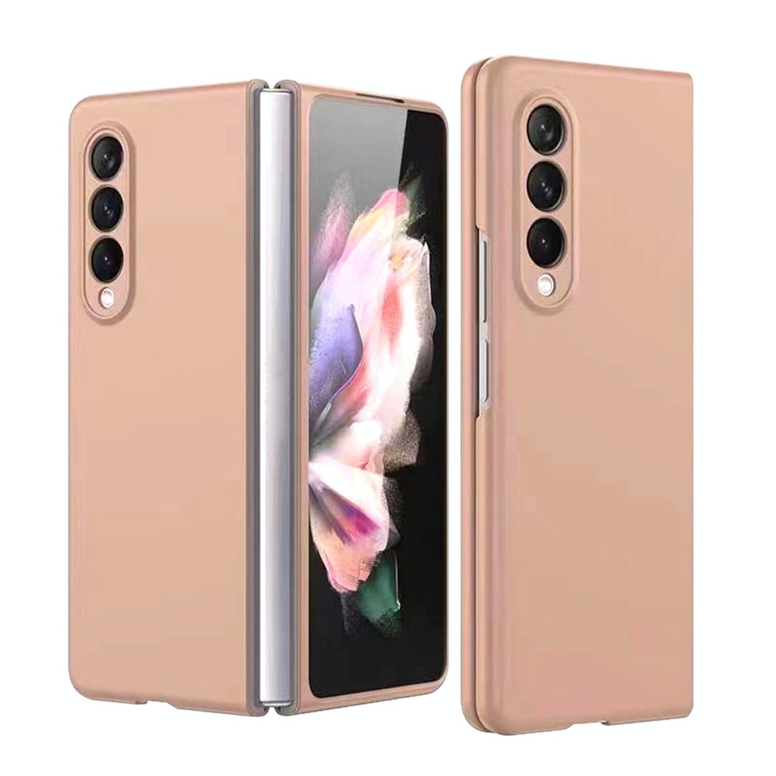 For Samsung Galaxy Z Fold4 5G Foldable Metal-Look Phone Case - Silver