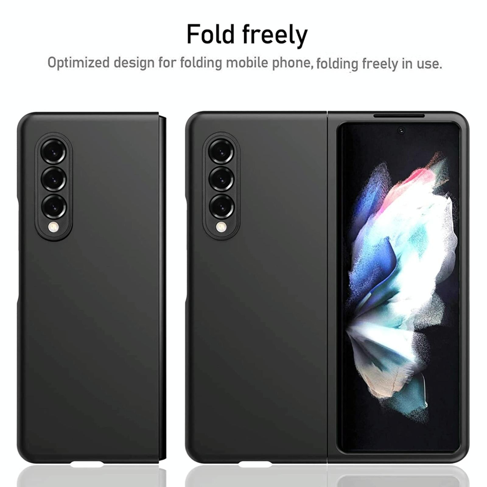 For Samsung Galaxy Z Fold4 5G Foldable Metal-Look Phone Case - Silver