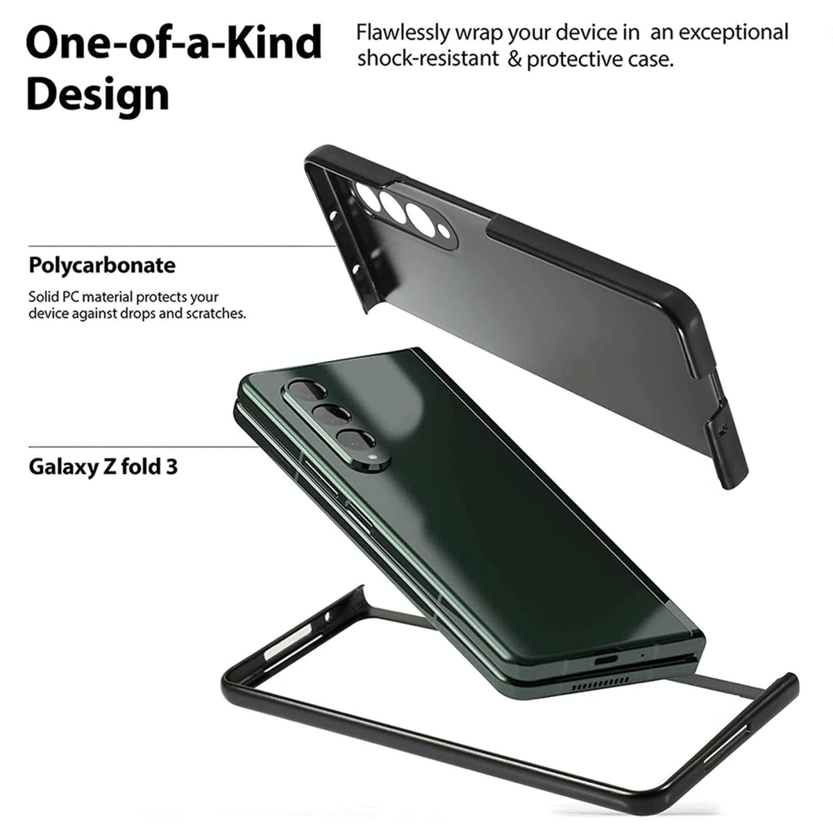 For Samsung Galaxy Z Fold4 5G Foldable Metal-Look Phone Case - Silver