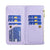 For Samsung Galaxy Z Fold4 5G Leather Zip Wallet - Diamond Lattice Design - Purple