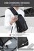 Water Repellent Multi Function Chest Bag With Usb Port Size S Gray