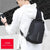 Water Repellent Multi Function Chest Bag With Usb Port Size S Gray