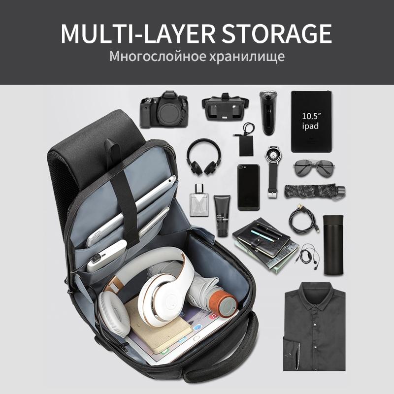 Water Repellent Multi Function Chest Bag With Usb Port Size S Gray