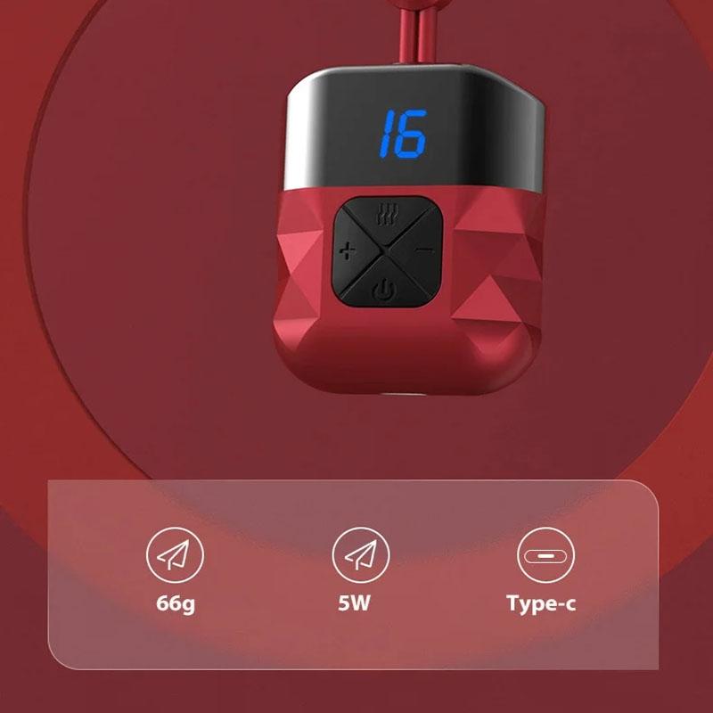 Portable Ems Neck Massager For Shoulder & Cervical Therapy - Red