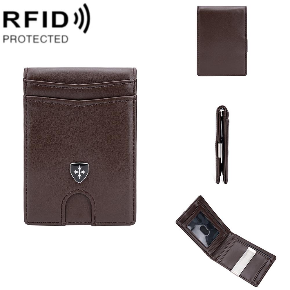 Secure Multi-card Wallet with Rfid Protection - Coffee