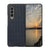 For Samsung Galaxy Z Fold4 5G Genuine Leather Crocodile Texture Phone Case - Blue