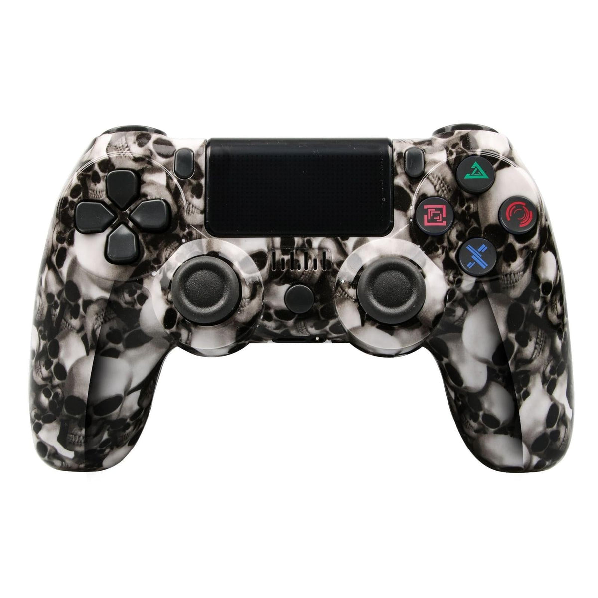 Wireless Bluetooth Game Controller for Ps4 with Dual Vibration and Light Strip - Black