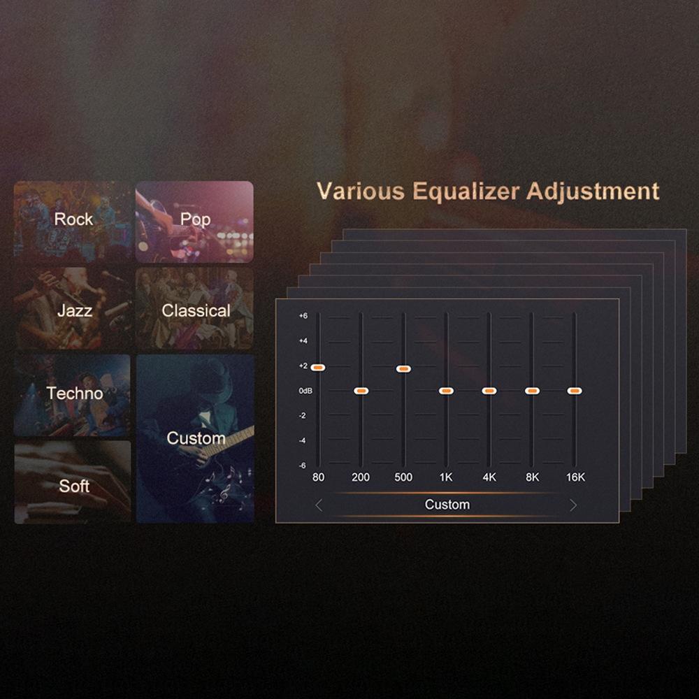 2.4 Inch Hifi Bluetooth Music Player Dsd256 Mastering Sound Quality 16Gb+16Gb Memory - Black - 16Gb