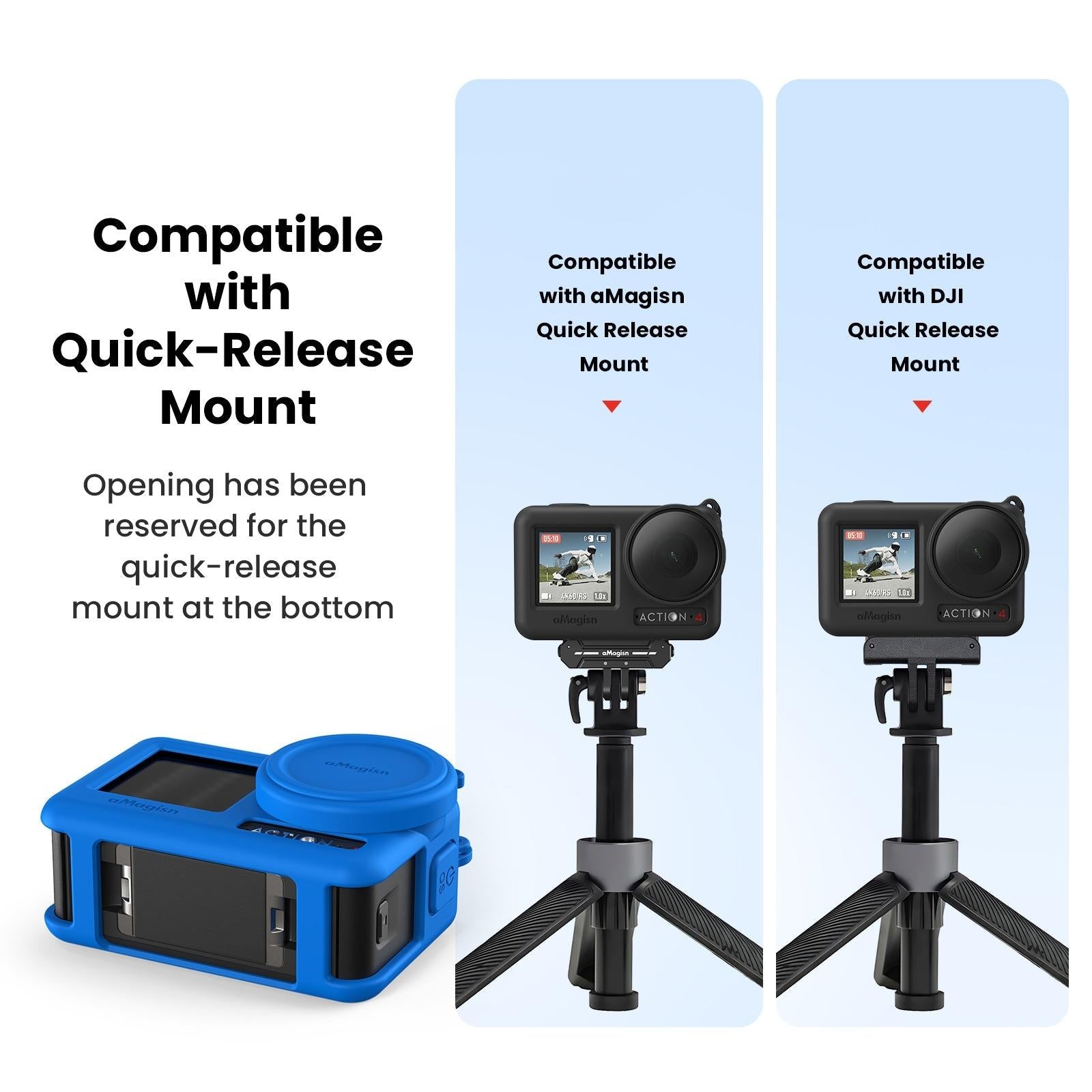 Protective Silicone Case for Dji Action Camera Accessories - Blue