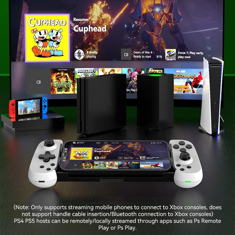 Foldable Tooth Controller for Gaming - White Black