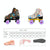 Double Row Four-wheel Roller Skating Shoes for Adult Children - Size 34 - Flash Wheel Black