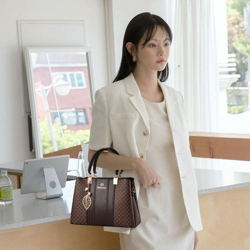 Large Capacity Summer Lady Handbag - Colourblock Shoulder / Crossbody - Black