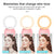 Clip-on Half-ring Fill Light for 10cm Mobile Phones - White