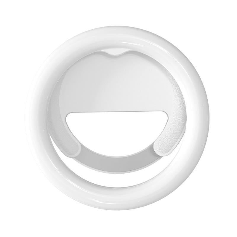 Clip-on Half-ring Fill Light for 10cm Mobile Phones - White