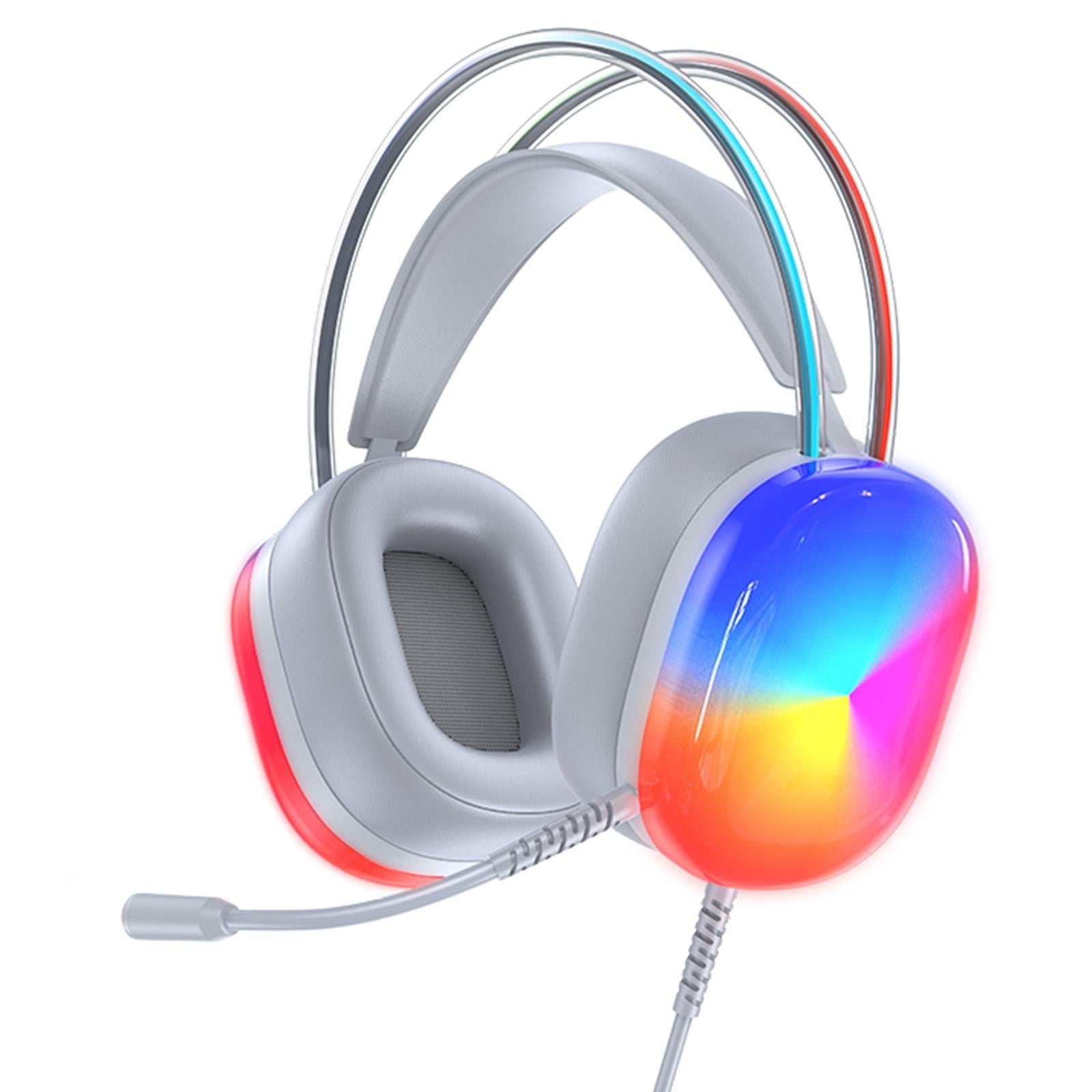 Pro Luminous Wired Headphones 2M Cable - White