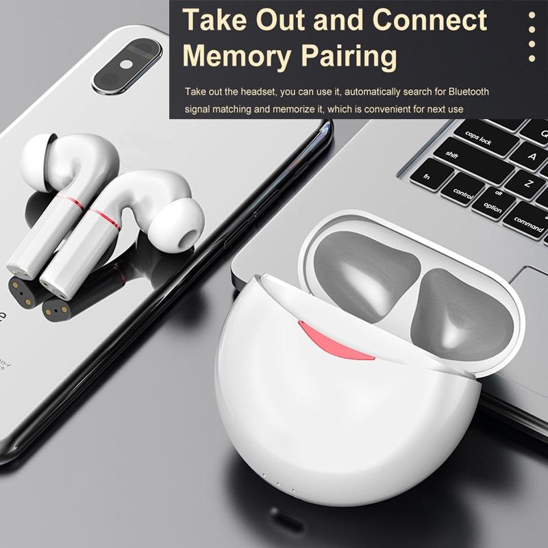 T & g T50 Sport Tws Bluetooth Earbuds with Noise Canceling and Mic - White