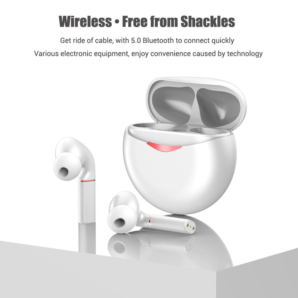 T & g T50 Sport Tws Bluetooth Earbuds with Noise Canceling and Mic - White
