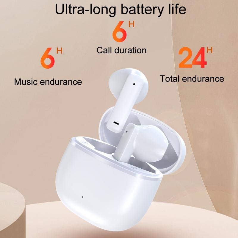 Wireless Bluetooth Earphones with Hd Noise Reduction for Gaming and Sports - White