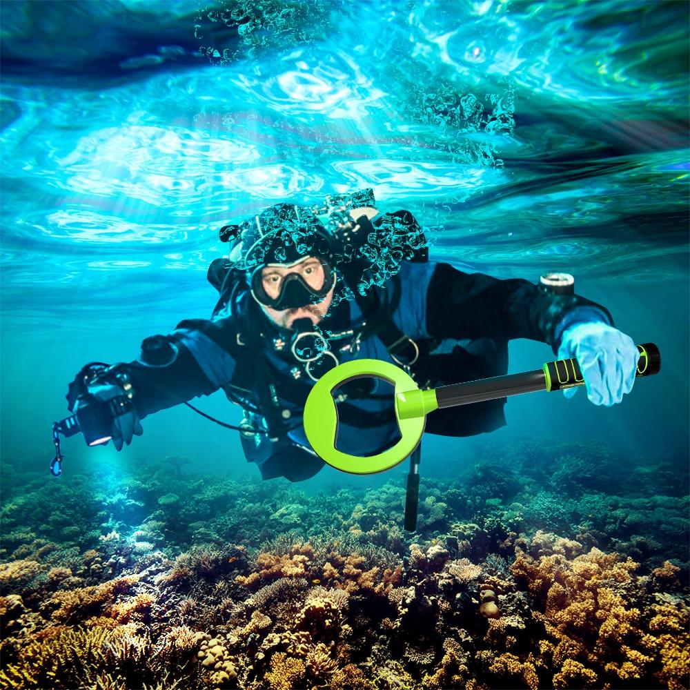 Waterproof Handheld Metal Detector for Underwater Treasure Hunting - Ip750 Yellow