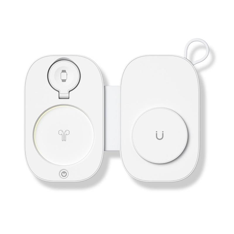 3 In 1 Magnetic Wireless Charger For Apple Devices - White