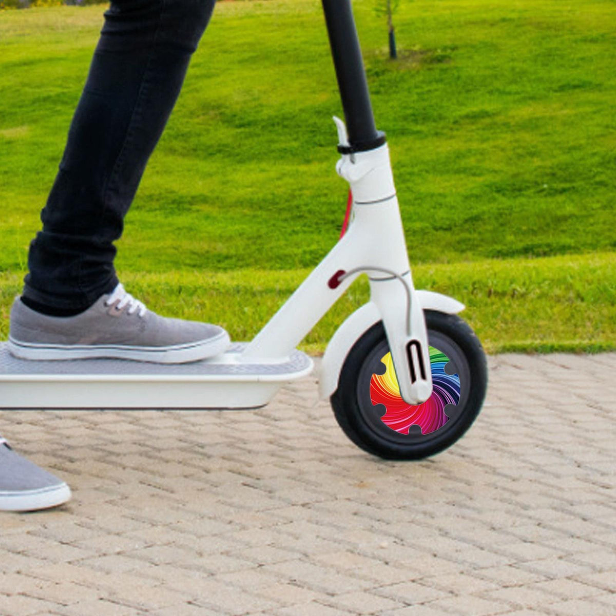 Waterproof Sticker for Xiaomi M365 Scooter Motor - 1 Pair - Colorful 2