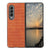 For Samsung Galaxy Z Fold4 5G Foldable Crocodile Texture Phone Case - Pu Leather - Red