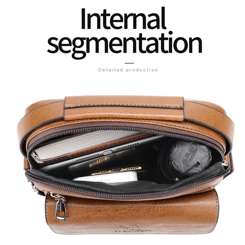 Large Capacity Men Business Backpack - Light Brown