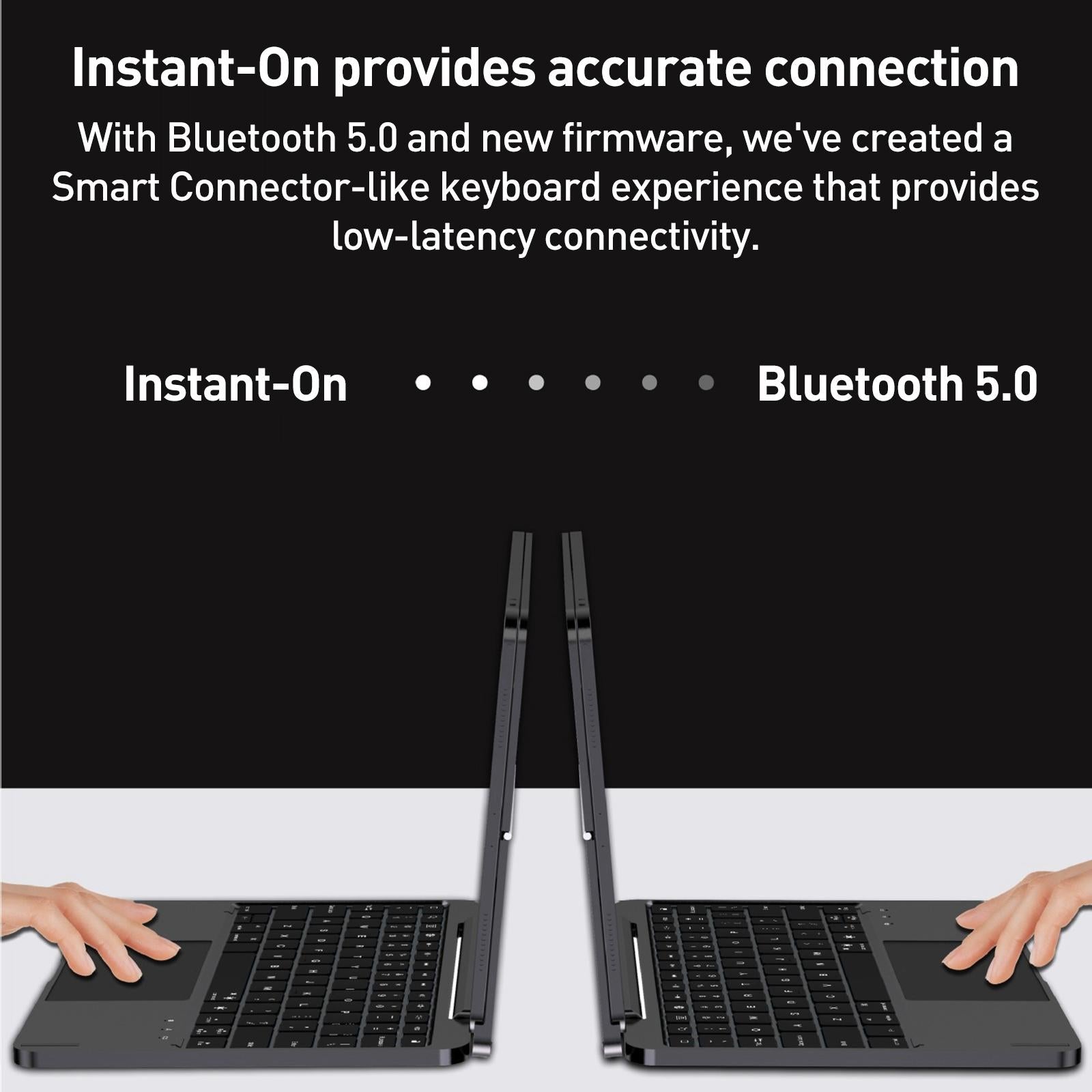 Bluetooth Touch Keyboard Leather Case - Aluminum Alloy - Silver - For Ipad Pro 11 2022/2021/2020/2018/Air 4/5