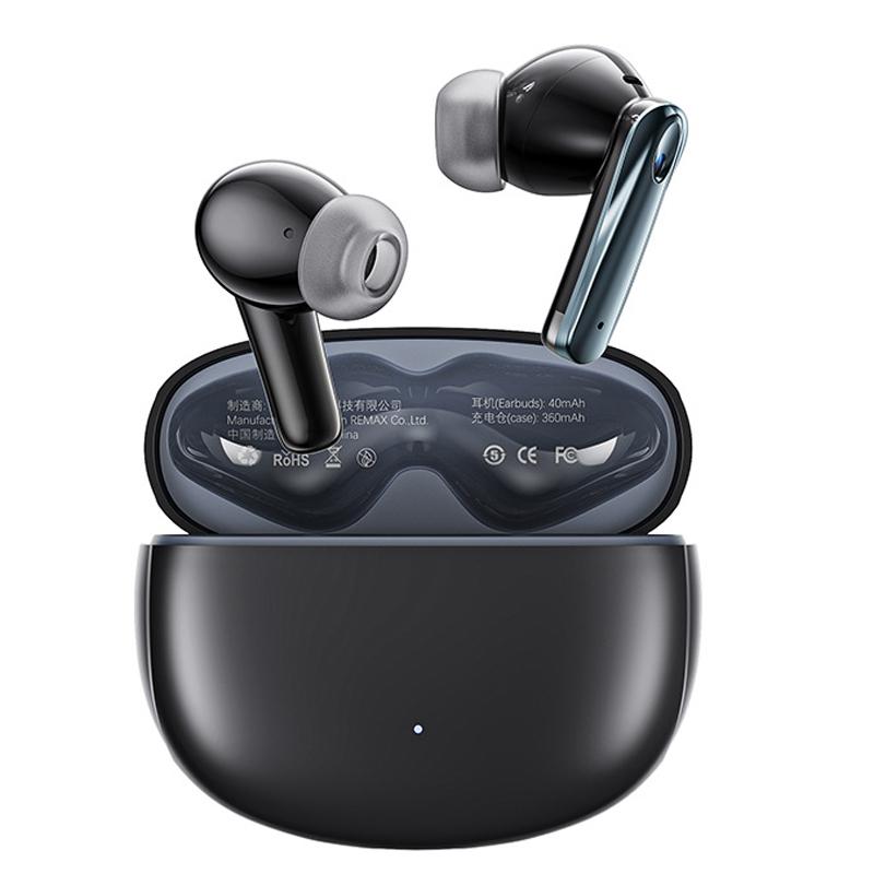 Wireless Dual Noise-cancelling Bluetooth Earphones for Music and Calls - Black
