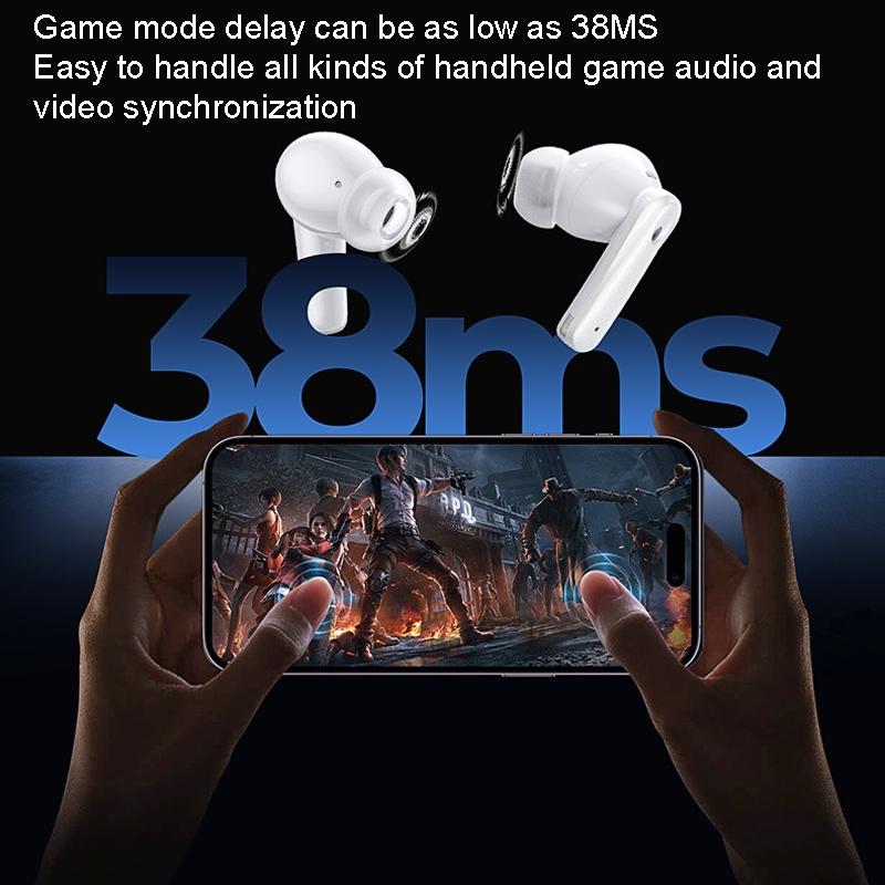 Wireless Dual Noise-cancelling Bluetooth Earphones for Music and Calls - Black