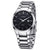 Waterproof Full Steel Quartz Watch - Fashion Business Calendar - White Case Black Face