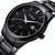 Waterproof Full Steel Quartz Watch - Fashion Business Calendar - White Case Black Face