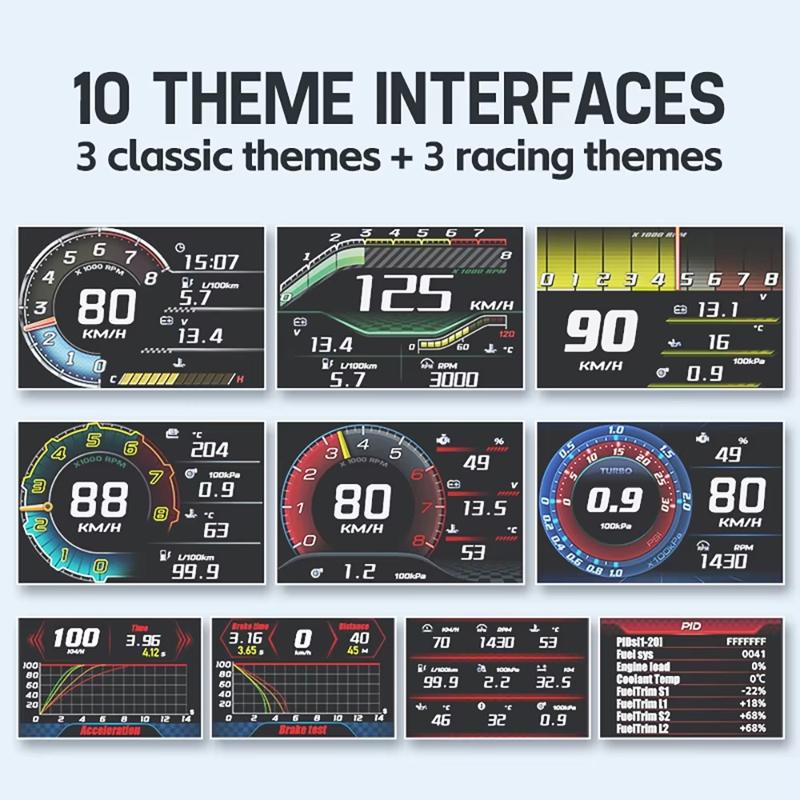 Car Obd Hud Lcd Speedometer Clear Display - Thai Version