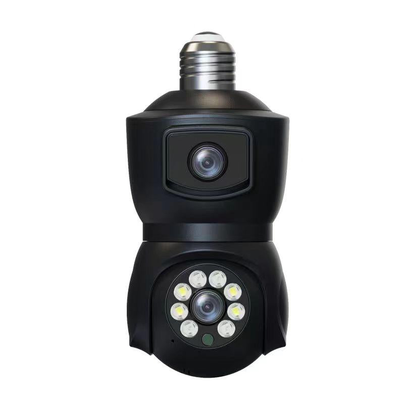Smart Dual-Lens Motion Tracking Camera With Voice Intercom - Black