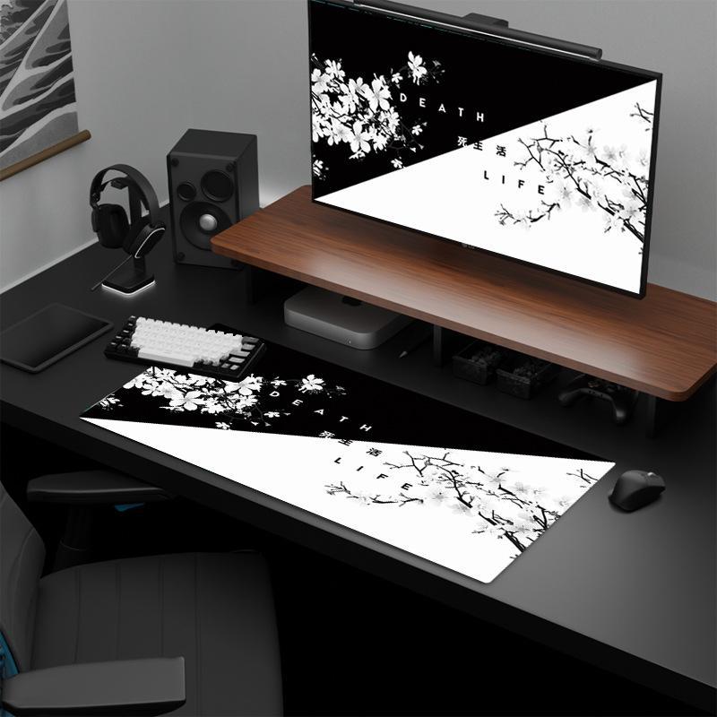 Cherry Blossom Ink Painting Mouse Pad Non Slip - Pattern 3 - 300X600X2Mm