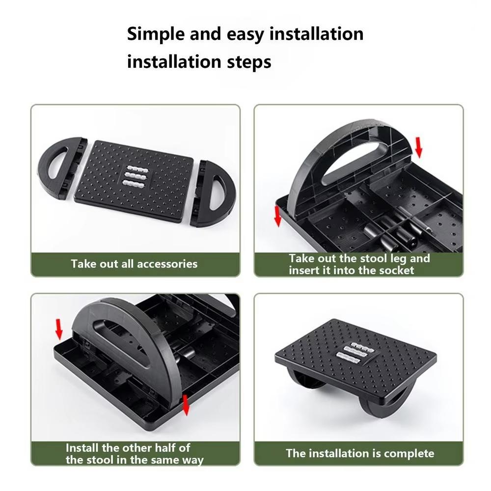 Under Desk Footrest Ergonomic Step Stool For Office Comfort - White